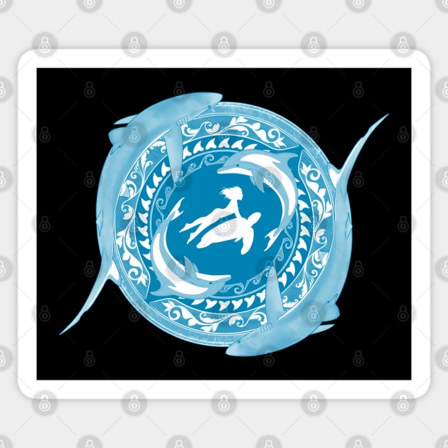 Child of Poseidon Sticker by NicGrayTees